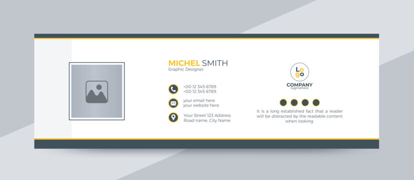 Corporate Business Black Email Signature Template