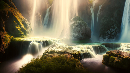 幻想的な雰囲気の滝