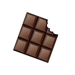 Chocolate bar isolated on white