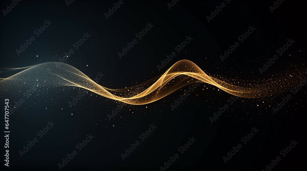 Canvas Prints contemporary waving dots and particles: elevate your marketing material with this high-tech backgrou