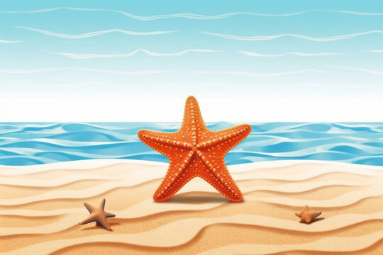 starfish cartoon style