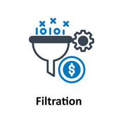 Filtration Vector Icon

