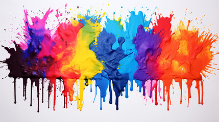 Inkblot Painting With Rainbow Colors