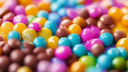 Caramelos en Esferas: Un Festín de Color y Sabor". Sorpresas de Caramelo: Bombones Variopintos para Paladares Dulces