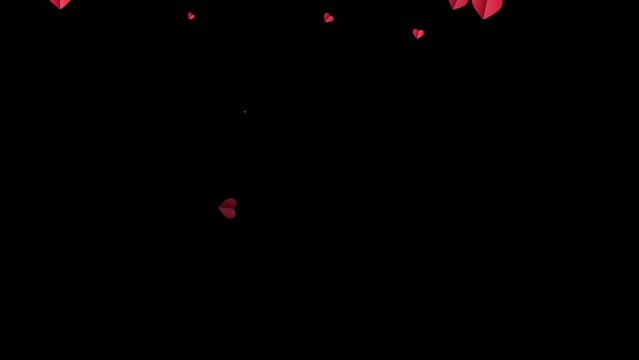 A big bright red heart that slowly falls (black background) stock video
Alpha channel or available with Screen transparency mode. Stock video animation