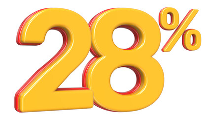 Number 3d render png transparent