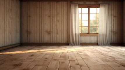 Timeless Simplicity: An Empty Space with a Weathered Beige Wall