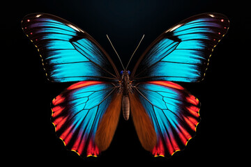 Beautiful butterfly on a light background. Generative AI