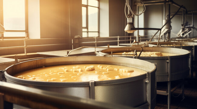 Cheese production, created with Generative AI technology