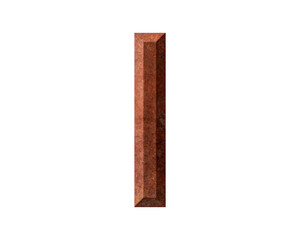 Letters made of rusty metal. 3d illustration of rust iron alphabet isolated on white background