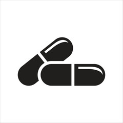 pill icon simple design art eps 10