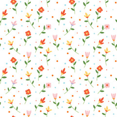 Cute flowers. Can be printed on any material: package, merch, fabric, home.