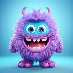3d cute cartoon monster realistic 3d monster 