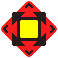logo red black rectangle