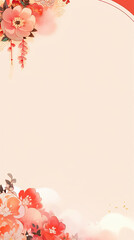 Decorative background of Chinese traditional festival Mid-Autumn Festival,created with generative ai tecnology.