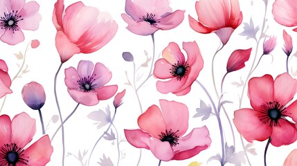 pink flower bunch design pattern - obrazy, fototapety, plakaty