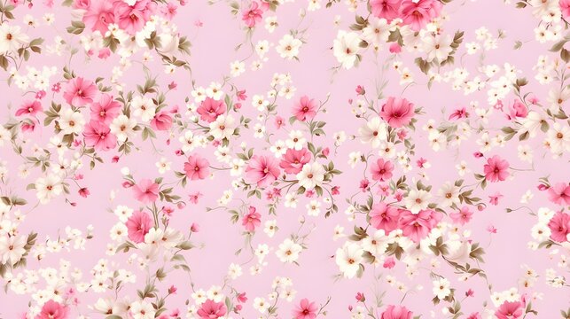 pink flower bunch design pattern