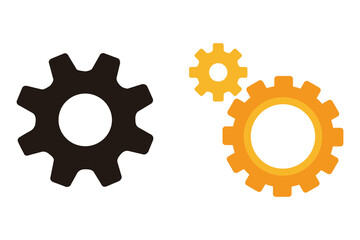 Gears icon illustration material set
