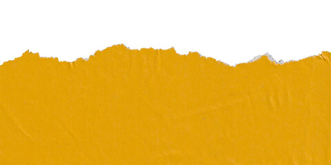 yellow torn paper edge isolated element