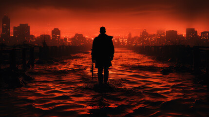 The Desolate Echoes: Dystopian Apocalyptic City as Envisioned by Generative AI