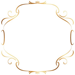 Circle gold frame 