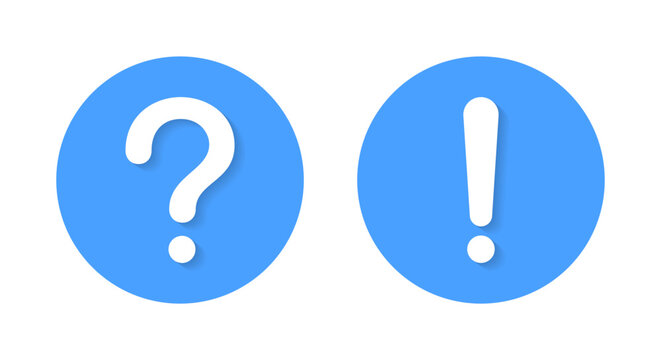 Question mark and exclamation point icon vector in flat style