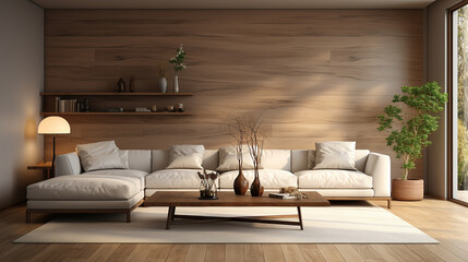 Interior Design: Living room with big empty wall.