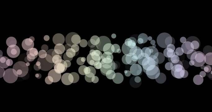 抽象的な虹色グラデーションの玉ボケアニメーション素材(背景透過) アルファチャンネル付
