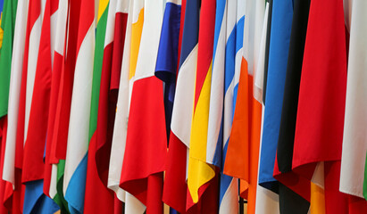 flags of Europe and World in the international meeting © ChiccoDodiFC