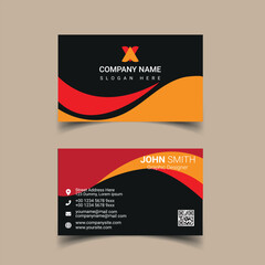 Fototapeta premium Professional business card design with minimal color. Compatible for business and personal use or commercial usage.