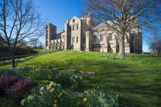 A Building With Landscaped Grounds; Ripon,Yorkshire, England