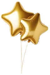 Fotobehang Gold star balloon for party and celebration © JuneDesign