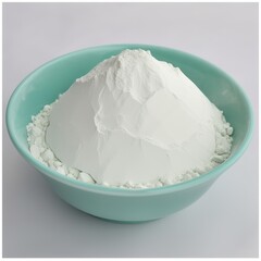 Ferrous sulfate white powder on bowl