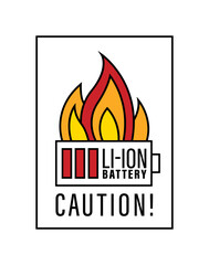 Dangerous lithium-ion batteries. Over-charging risk. Spontaneous combustion.