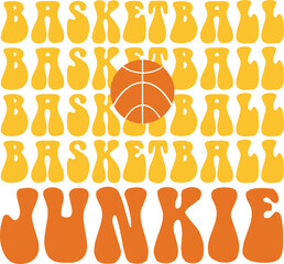 Basketball retro svg design