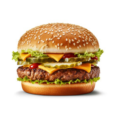 Burger image in white background