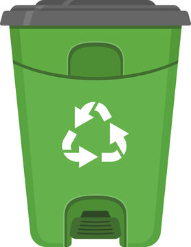 Green trash bin Illustration