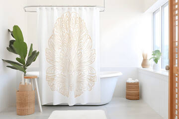 shower curtain bath interior, clean bath, shower, interior bathing, restroom