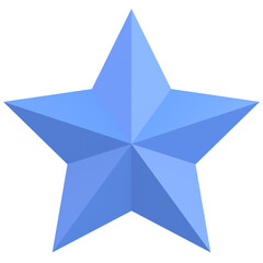 3D Star. Star Shape. 3D illustration.