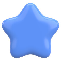 3D Star. Star Shape. 3D illustration.