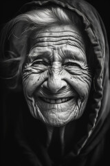 Fototapeta na wymiar Smiling old person portrait