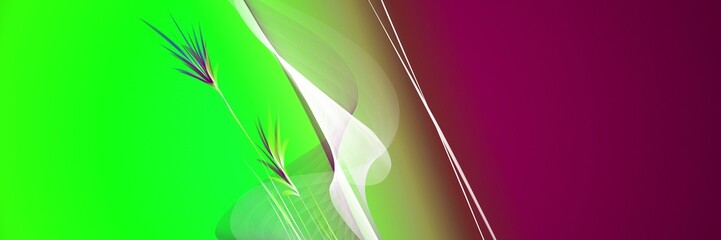 Web Design Hintergrund Abstrakt mit Farbverlauf und fantasie Blumen - 647749569
