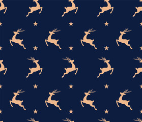 Vector simple Seamless Christmas and New Year`s pattern. Winter and Christmas elements. Wrap for gifts. Vector illustration. Doodle style.