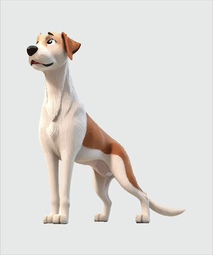 Labrador Retriever Dog 3D Animation Vector Design