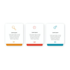 Business infographic template. Thin line design label with icon and 3 options, steps or processes.