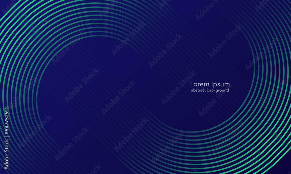 Poster abstract futuristic geometric lines on dark blue background. modern diagonal background of rounded l