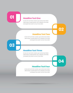 Business process presentation vertical step infographic template design