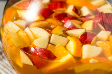 Cold Refreshing Apple Cider Sangria Cocktail