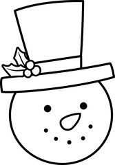 Snowman head outline