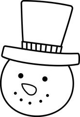 Snowman head outline